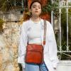 image:imageIswee Leather Crossbody Bags for Women Multi Pockets Medium Shoulder Bag Lightweight Functional Travel PurseGreen