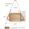 image:imageIswee Genuine Leather Purses for Women Crossbody Bags Designer Shoulder Handbags Ladies Purses Casual BagBrown