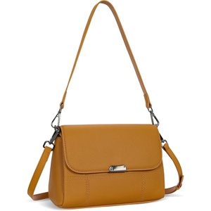 image:imageIswee Genuine Leather Purses for Women Crossbody Bags Designer Shoulder Handbags Ladies Purses Casual BagBrown