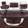 image:imageIswee Genuine Leather Satchel Handbag for Women Purse Shoulder Tote Bag  Brown Purse Soft Leather Shoulder Bag Top Handle Crossbody Handbags Large Capacity Vintage Work Travel Hobo BagsWine