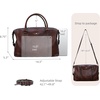 image:imageIswee Genuine Leather Satchel Handbag for Women Purse Shoulder Tote Bag  Brown Purse Soft Leather Shoulder Bag Top Handle Crossbody Handbags Large Capacity Vintage Work Travel Hobo BagsWine