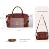 image:imageIswee Genuine Leather Satchel Handbag for Women Purse Shoulder Tote Bag  Brown Purse Soft Leather Shoulder Bag Top Handle Crossbody Handbags Large Capacity Vintage Work Travel Hobo BagsGreen