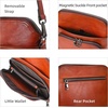 image:imageIswee Leather Crossbody Bag Women Purse and Handbag with Built in Wallet  Multiple RFID Card Slot2 Adjustable Shoulder StrapsMedium SizeGenuine LeatherPerfect for Daily Use and Weekend TravelBrown