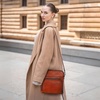 image:imageIswee Leather Crossbody Bag Women Purse and Handbag with Built in Wallet  Multiple RFID Card Slot2 Adjustable Shoulder StrapsMedium SizeGenuine LeatherPerfect for Daily Use and Weekend TravelBrown