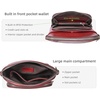 image:imageIswee Leather Crossbody Bag Women Purse and Handbag with Built in Wallet  Multiple RFID Card Slot2 Adjustable Shoulder StrapsMedium SizeGenuine LeatherPerfect for Daily Use and Weekend TravelWine