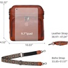 image:imageIswee Leather Crossbody Bag Women Purse and Handbag with Built in Wallet  Multiple RFID Card Slot2 Adjustable Shoulder StrapsMedium SizeGenuine LeatherPerfect for Daily Use and Weekend TravelBrown