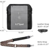 image:imageIswee Leather Crossbody Bag Women Purse and Handbag with Built in Wallet  Multiple RFID Card Slot2 Adjustable Shoulder StrapsMedium SizeGenuine LeatherPerfect for Daily Use and Weekend TravelBlack