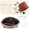 image:imageIswee Leather Crossbody Bag Women Purse and Handbag with Built in Wallet  Multiple RFID Card Slot2 Adjustable Shoulder StrapsMedium SizeGenuine LeatherPerfect for Daily Use and Weekend TravelLight Brown