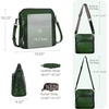 image:imageIswee Leather Crossbody Bag Women Purse and Handbag with Built in Wallet  Multiple RFID Card Slot2 Adjustable Shoulder StrapsMedium SizeGenuine LeatherPerfect for Daily Use and Weekend TravelGreen