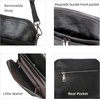 image:imageIswee Leather Crossbody Bag Women Purse and Handbag with Built in Wallet  Multiple RFID Card Slot2 Adjustable Shoulder StrapsMedium SizeGenuine LeatherPerfect for Daily Use and Weekend TravelBlack