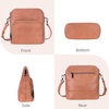 image:imageIswee Leather Crossbody Bag Women Purse and Handbag with Built in Wallet  Multiple RFID Card Slot2 Adjustable Shoulder StrapsMedium SizeGenuine LeatherPerfect for Daily Use and Weekend TravelPink
