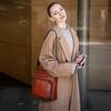 image:imageIswee Leather Crossbody Bag Women Purse and Handbag with Built in Wallet  Multiple RFID Card Slot2 Adjustable Shoulder StrapsMedium SizeGenuine LeatherPerfect for Daily Use and Weekend TravelLight Brown
