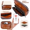 image:imageIswee Leather Crossbody Bag Women Purse and Handbag with Built in Wallet  Multiple RFID Card Slot2 Adjustable Shoulder StrapsMedium SizeGenuine LeatherPerfect for Daily Use and Weekend TravelLight Brown