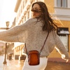 image:imageIswee Leather Crossbody Purse for Women Small Shoulder Purse Phone Bag  Small Crossbody Bag Everyday Women Purses and Handbags RFID Travel Phone Purse Soft Shoulder Purse with Adjustable StrapBrown