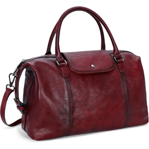 image:imageIswee Genuine Leather Satchel Handbag for Women Purse Shoulder Tote Bag  Brown Purse Soft Leather Shoulder Bag Top Handle Crossbody Handbags Large Capacity Vintage Work Travel Hobo BagsWine