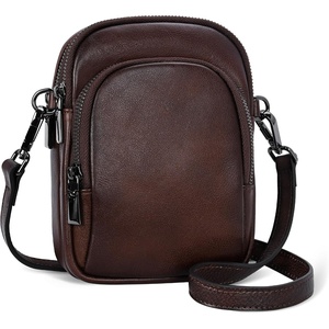image:imageIswee Leather Crossbody Purse for Women Small Shoulder Purse Phone Bag  Small Crossbody Bag Everyday Women Purses and Handbags RFID Travel Phone Purse Soft Shoulder Purse with Adjustable StrapCoffee