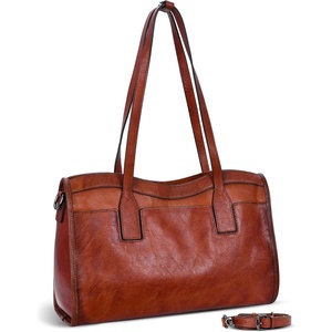 image:imageIswee Genuine Leather Shoulder Bag for Women Purses and Handbags Large ToteBrown