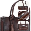 image:imageIswee Leather Tote Bag Women Purses and Handbags Shoulder Square Work BagCoffee