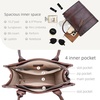 image:imageIswee Leather Tote Bag Women Purses and Handbags Shoulder Square Work BagCoffee