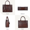 image:imageIswee Leather Tote Bag Women Purses and Handbags Shoulder Square Work BagCoffee
