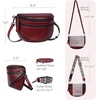 image:imageIswee Leather Crossbody Bags for Women Purses and Handbags Shoulder BagWine