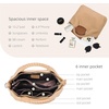 image:imageIswee Genuine Leather Top Handle Bag for Women Purses and Handbags LargeApricot
