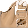 image:imageIswee Genuine Leather Top Handle Bag for Women Purses and Handbags LargeApricot