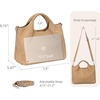 image:imageIswee Genuine Leather Top Handle Bag for Women Purses and Handbags LargeApricot