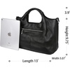 image:imageIswee Genuine Leather Top Handle Bag for Women Purses and Handbags LargeBlack