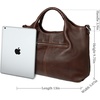 image:imageIswee Genuine Leather Top Handle Bag for Women Purses and Handbags LargeCoffee