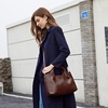 image:imageIswee Genuine Leather Top Handle Bag for Women Purses and Handbags LargeCoffee