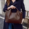 image:imageIswee Genuine Leather Top Handle Bag for Women Purses and Handbags LargeCoffee