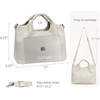 image:imageIswee Genuine Leather Top Handle Bag for Women Purses and Handbags LargeLight Blue