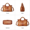 image:imageIswee Genuine Leather Top Handle Bag for Women Purses and Handbags LargeSorrel