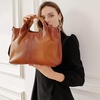 image:imageIswee Genuine Leather Top Handle Bag for Women Purses and Handbags LargeSorrel