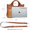image:imageIswee Genuine Leather Top Handle Bag for Women Purses and Handbags LargeSorrel
