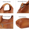 image:imageIswee Genuine Leather Top Handle Bag for Women Purses and Handbags LargeSorrel