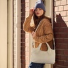 image:imageIswee Leather Satchel Women Purse and Handbag Crossbody Shoulder Bag HoboApricot