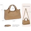 image:imageIswee Leather Satchel Women Purse and Handbag Crossbody Shoulder Bag HoboApricot