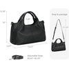 image:imageIswee Leather Satchel Women Purse and Handbag Crossbody Shoulder Bag HoboBlack