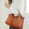 image:imageIswee Leather Satchel Women Purse and Handbag Crossbody Shoulder Bag HoboGray
