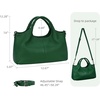 image:imageIswee Leather Satchel Women Purse and Handbag Crossbody Shoulder Bag HoboGreen