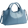 image:imageIswee Leather Satchel Women Purse and Handbag Crossbody Shoulder Bag HoboLight Blue