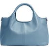 image:imageIswee Leather Satchel Women Purse and Handbag Crossbody Shoulder Bag HoboLight Blue