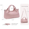 image:imageIswee Leather Satchel Women Purse and Handbag Crossbody Shoulder Bag HoboPink