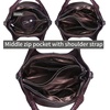 image:imageIswee Leather Satchel Women Purse and Handbag Crossbody Shoulder Bag HoboViolet