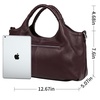 image:imageIswee Leather Satchel Women Purse and Handbag Crossbody Shoulder Bag HoboViolet