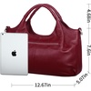 image:imageIswee Leather Satchel Women Purse and Handbag Crossbody Shoulder Bag HoboWine
