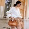 image:imageIswee Leather Satchel Women Purse and Handbag Crossbody Shoulder Bag HoboYellow