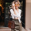 image:imageIswee Soft Leather Crossbody Bags for Women Shoulder Handbags Multi PocketsLight Brown